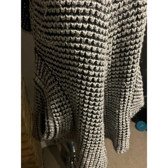 Orange Chunky Knit Sweater Dress with Pockets - Picture 3 of 4